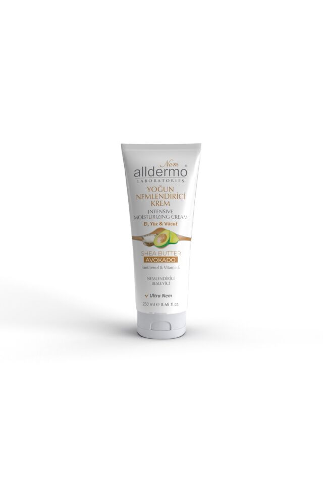 ALLDERMO AVOKADO TÜP NEMLENDİRİCİ EL KREMİ 250 ML