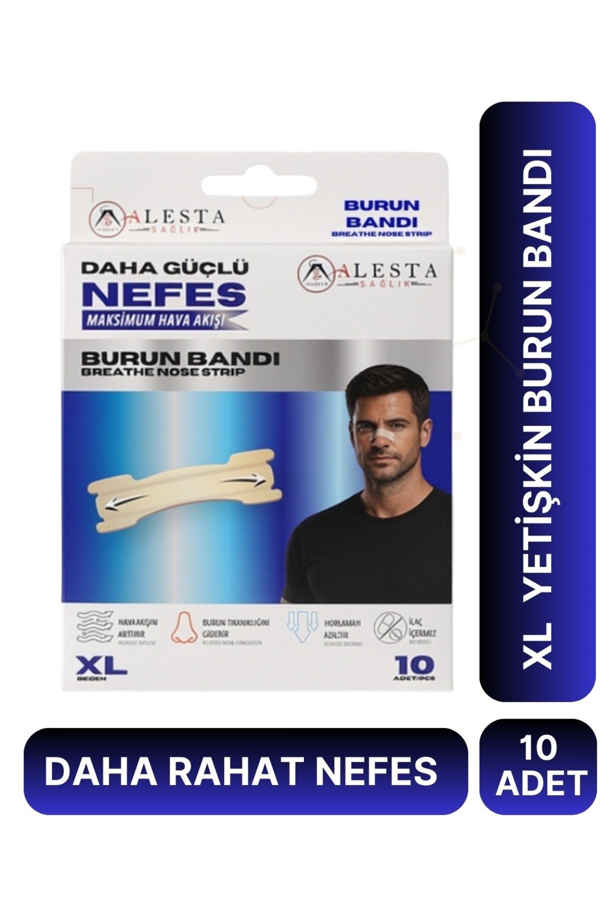 ALESTA SAĞLIK BURUN BANDI XLARGE 10'LU