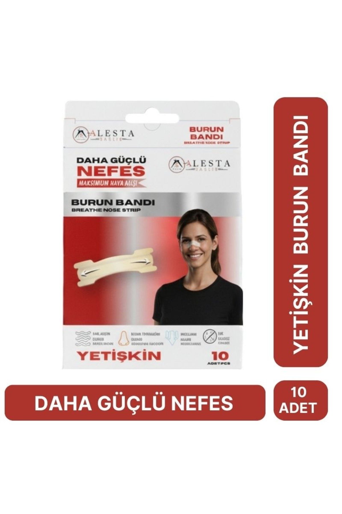 ALESTA SAĞLIK BURUN BANDI YETİŞKİN 10'LU