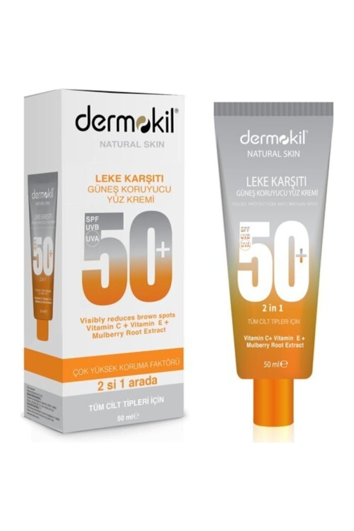 DERMOKİL GÜNEŞ LEKE KARŞITI YÜZ KREMİ SPF 50+ 50 ML