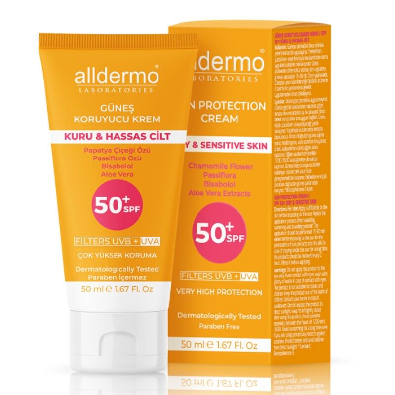 ALLDERMO SPF50 KURU VE HASSAS CİLT KREMİ 50 ML