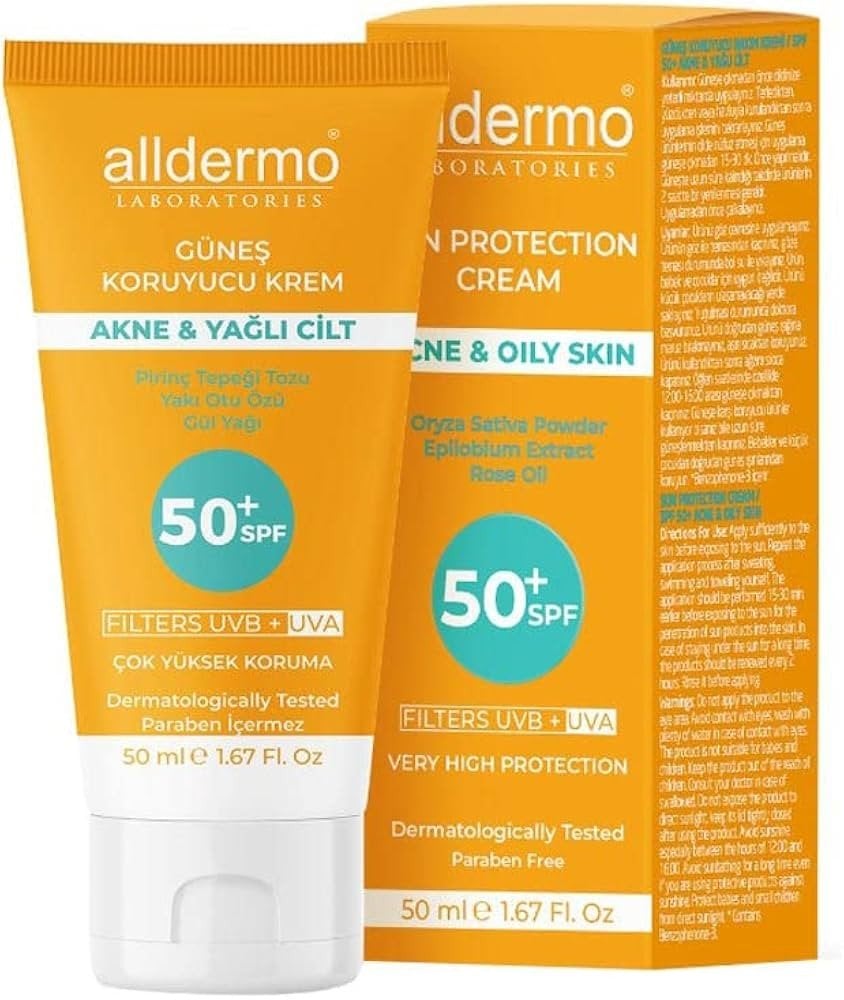 ALLDERMO AKNE VE YAĞLI CİLTLER İÇİN GÜNEŞ KREMİ SPF50 50 ML