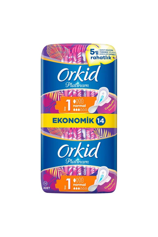ORKİD PLATİNUM NORMAL BOY 1 HİJYENİK PED 14'LÜ