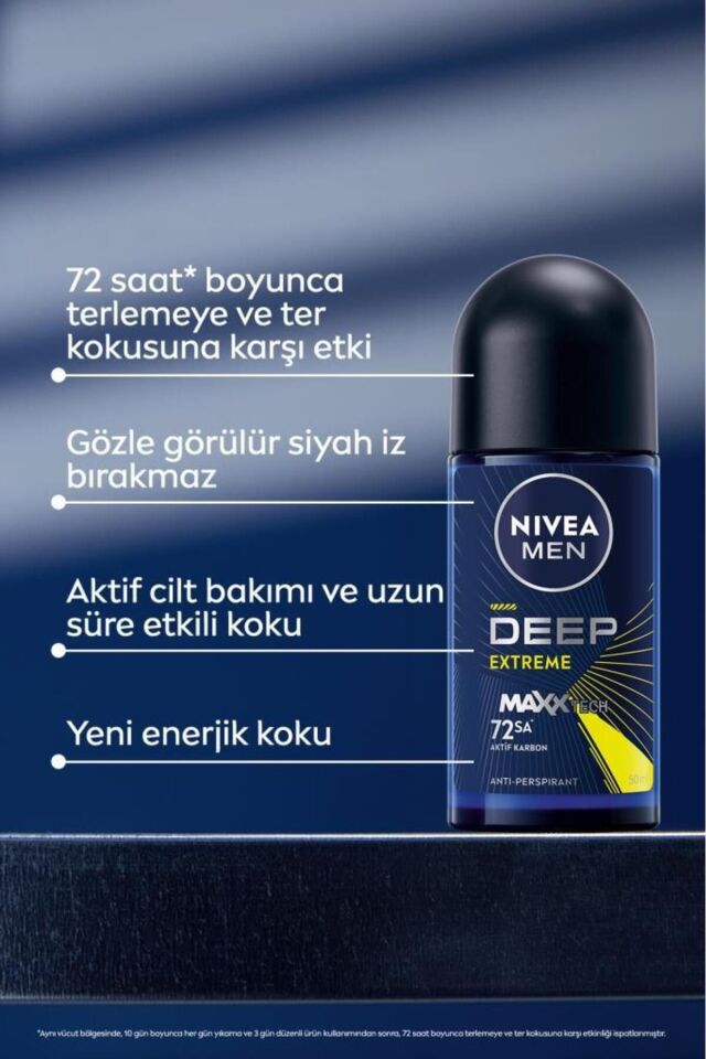 NIVEA MEN DEEP EXTREME ROLL ON 50 ML