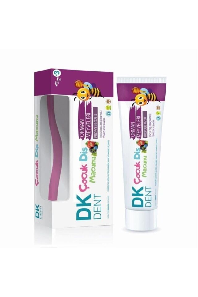 DK DENT ÇOCUK DİŞ MACUNU ORMAN MEYVELİ 50ML+FIRÇA HEDİYELİ