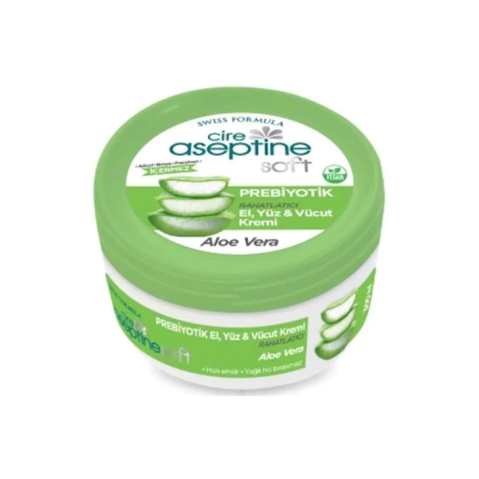 CİRE ASEPTİNE SOFT PREBİYOTİK ALOEVERA EL, YÜZ VE VÜCUT KREMİ 200 ML