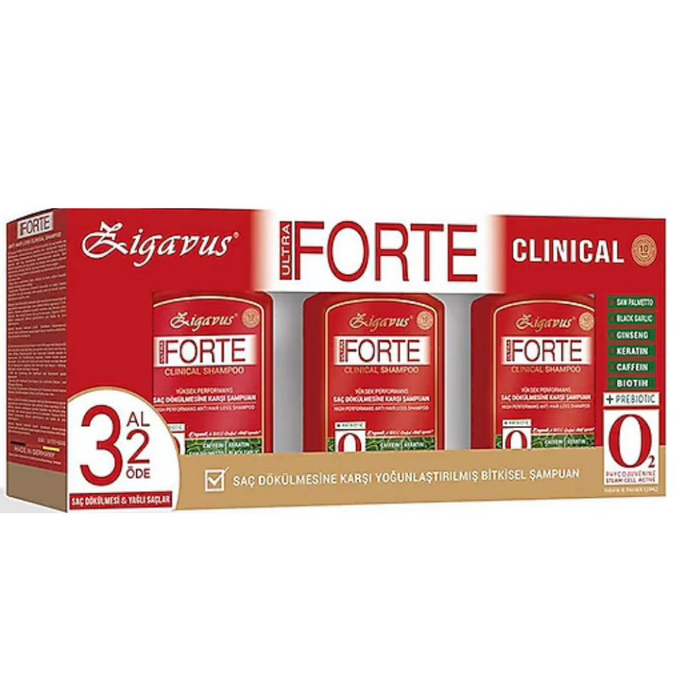 ZİGAVUS FORTE ŞAMPUAN 3 AL 2 ÖDE KURU&NORMAL SAÇLAR