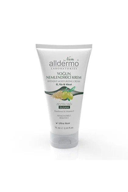 ALLDERMO NEMLENDİRİCİ EL YÜZ VÜCUT KREMİ ZEYTİN YAĞI SUSAM 75 ML