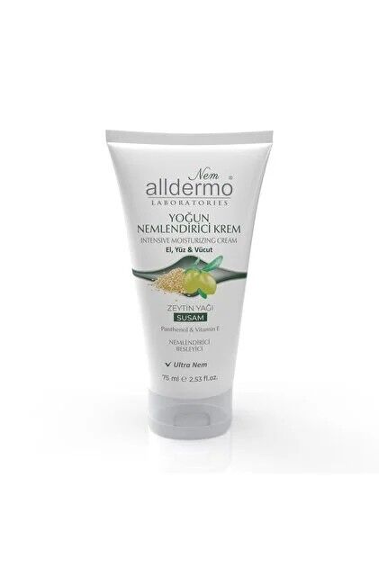 ALLDERMO NEMLENDİRİCİ EL YÜZ VÜCUT KREMİ ZEYTİN YAĞI SUSAM 75 ML