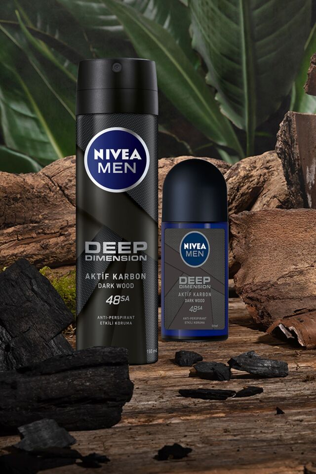 NIVEA DEODORANT FOR MEN SPREY DEEP DIMENSION 150 ML