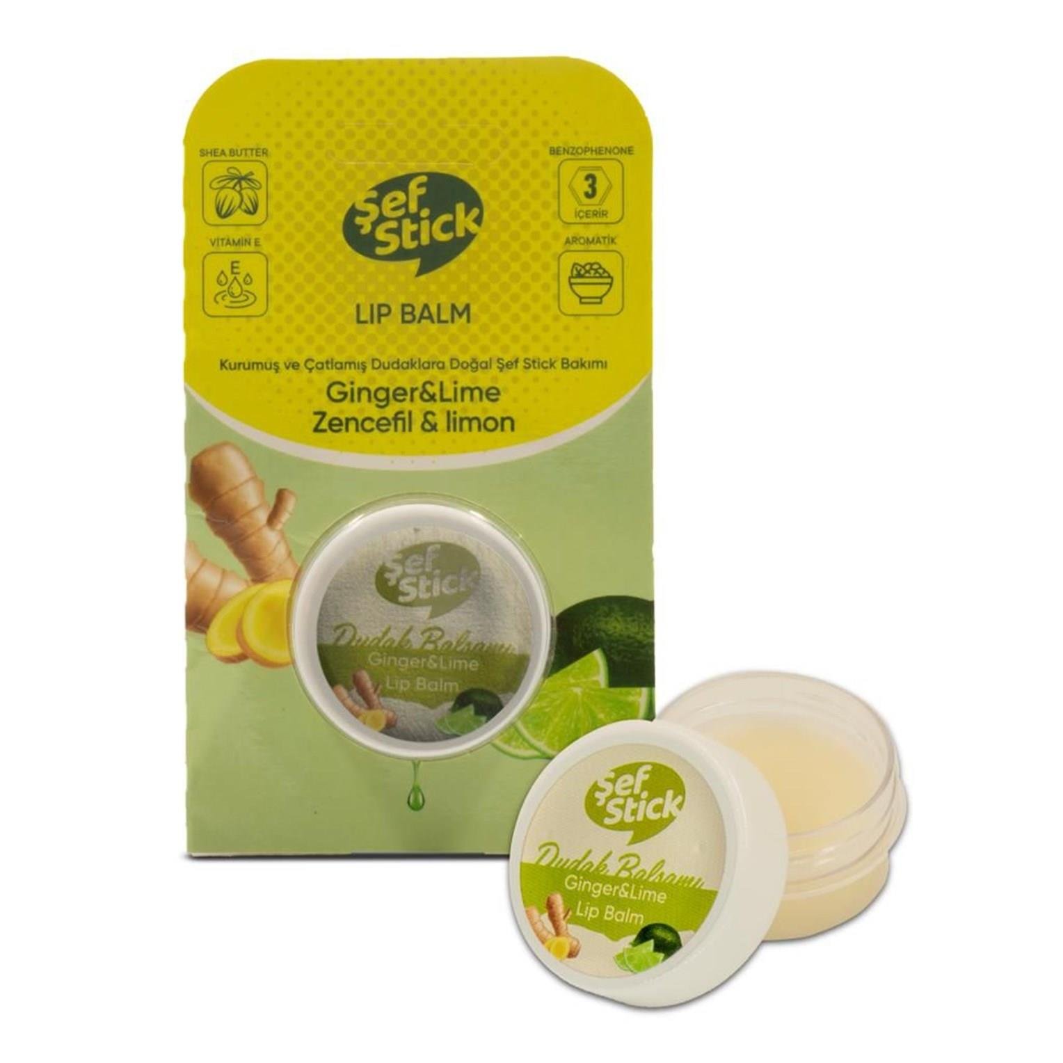 ŞEF STİCK LİP KAVANOZ ZENCEFİL LİMON 10 ML