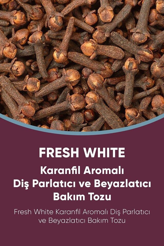 FRESH WHİTE KARANFİL AROMALI DİŞ TOZU 50 GR