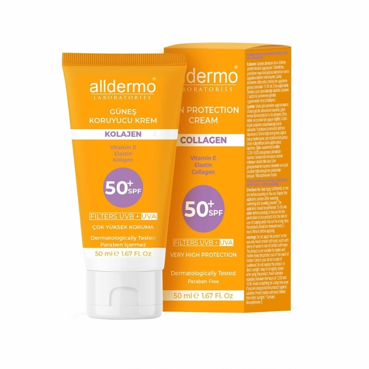 ALLDERMO KOLAJEN GÜNEŞ KREMİ SPF50+ 50 ML