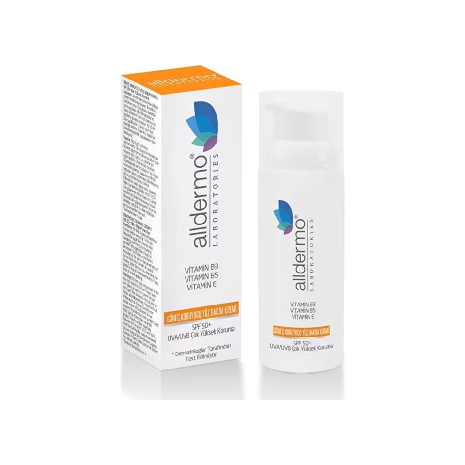 ALLDERMO GÜNEŞ KORUYUCU YÜZ BAKIM KREMİ SPF50+ 50 ML