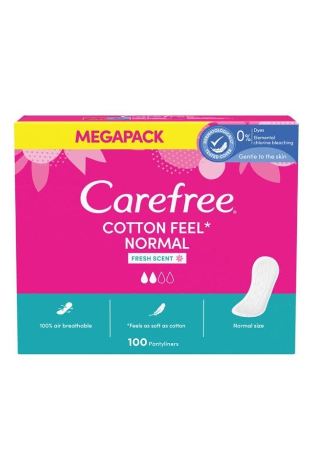 CAREFREE COTTON FEEL NORMAL PARFÜMLÜ GÜNLÜK PED 100'LÜ İÇ ADET