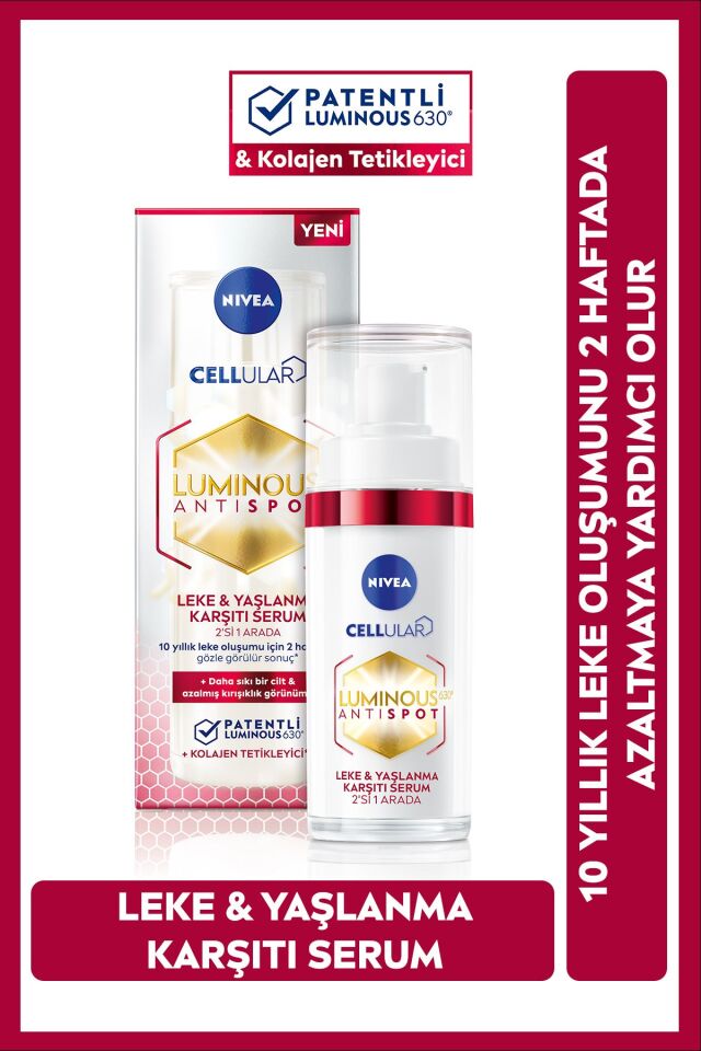 NİVEA LUMİNOUS LEKE YAŞLANMA KARŞITI SERUM 30 ML