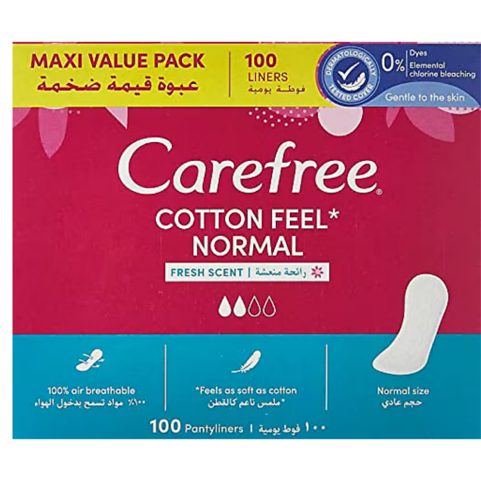 CAREFREE COTTON FEEL NORMAL PARFÜMLÜ GÜNLÜK PED 100'LÜ İÇ ADET