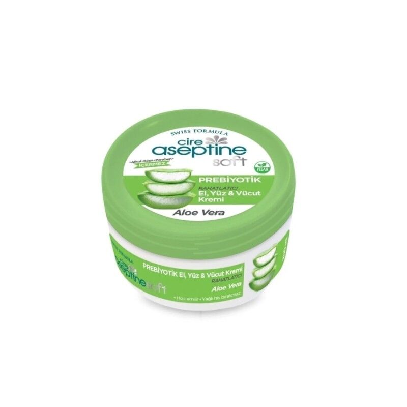 CİRE ASEPTİNE SOFT PREBİYOTİK ALOEVERA EL, YÜZ VE VÜCUT KREMİ 75 ML