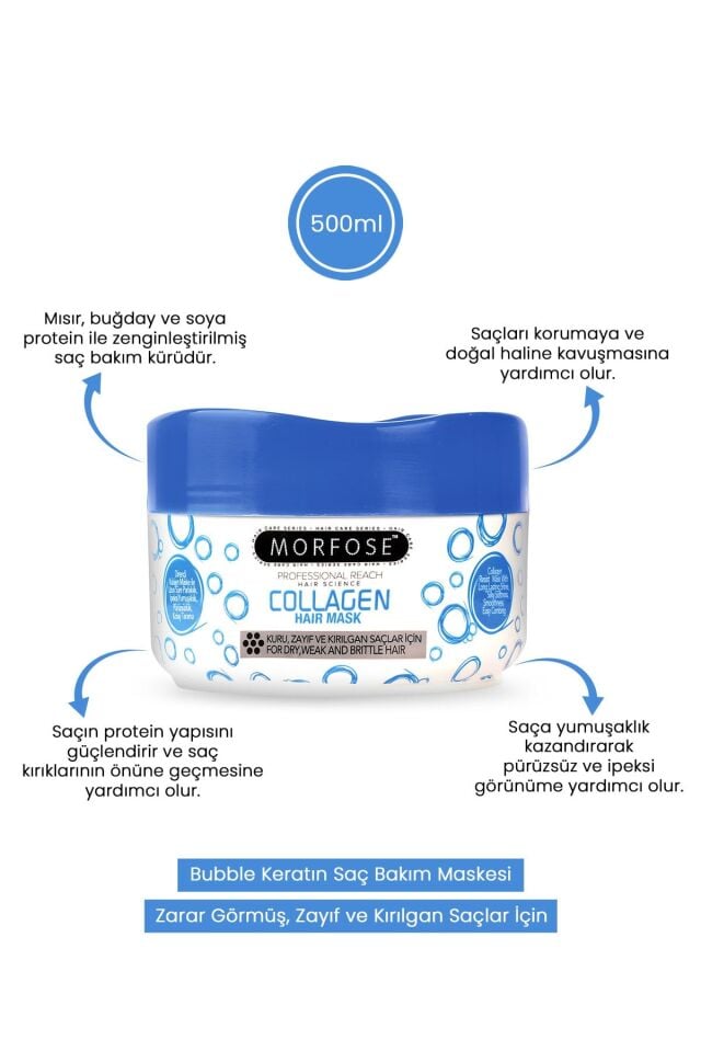 MORFOSE SAÇ MASKESİ KOLAJEN 500 ML