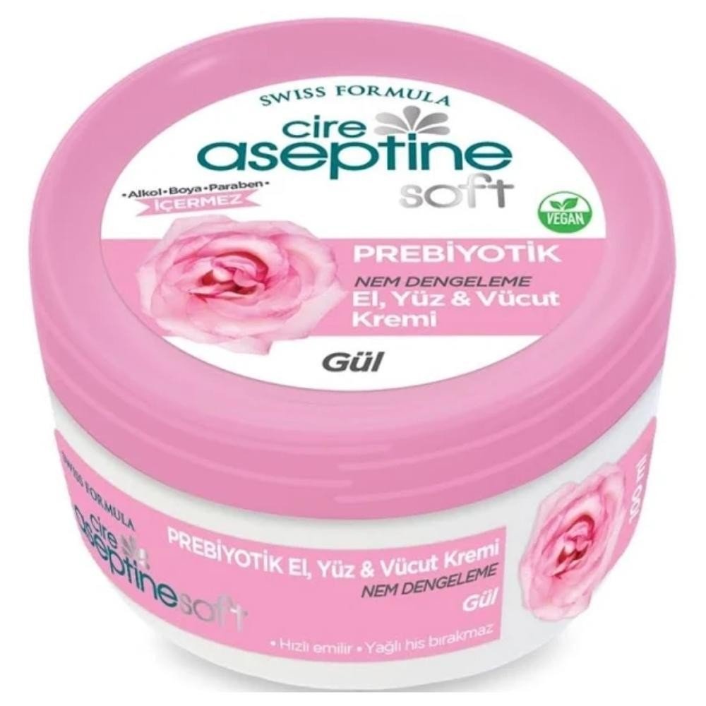 CİRE ASEPTİNE SOFT PREBİYOTİK GÜL EL, YÜZ VE VÜCUT KREMİ 75 ML