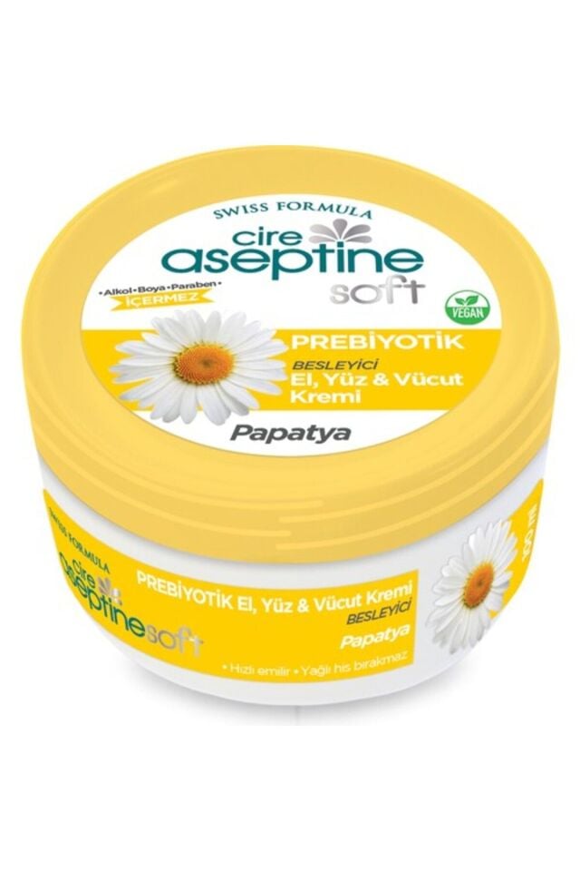 CİRE ASEPTİNE SOFT PREBİYOTİK PAPATYA EL, YÜZ VE VÜCUT KREMİ 100 ML