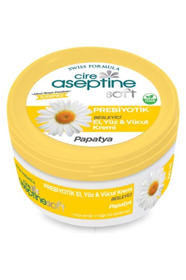 CİRE ASEPTİNE SOFT PREBİYOTİK PAPATYA EL, YÜZ VE VÜCUT KREMİ 100 ML