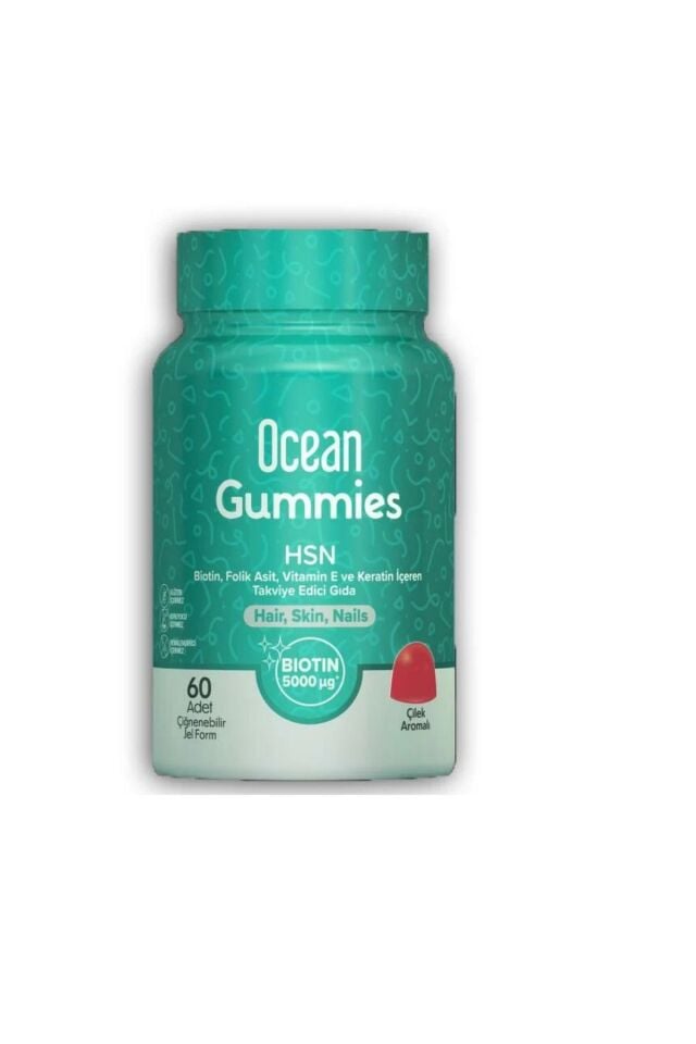 OCEAN GUMMIES HSN 60 ADET ÇİĞNENEBİLİR JEL
