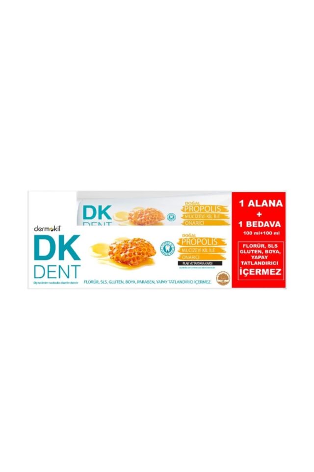 DK DENT PROPOLİS ÖZLÜ DİŞ MACUNU 100 ML + 100 ML