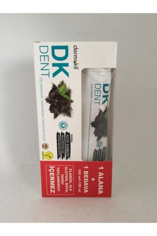 DK DENT AKTİF KARBON EKSTRA BEYAZLATICI DİŞ MACUNU 100 ML + 100 ML