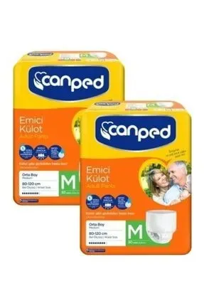 CANPED EMİCİ KÜLOT ORTA BEDEN (M) 30'LU*2 PAKET 60 ADET