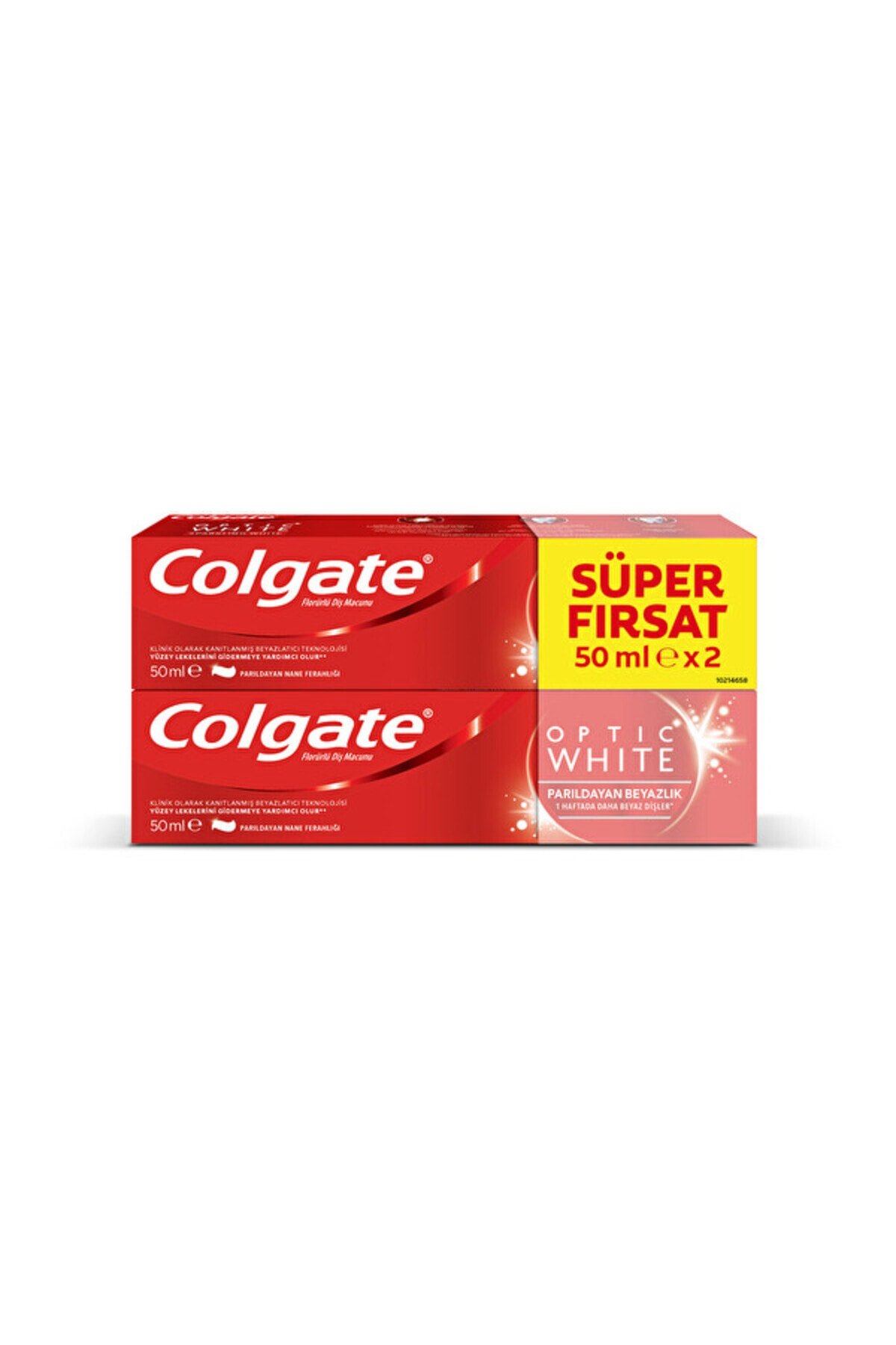 COLGATE OPTİC WHİTE DİŞ MACUNU 50 ML - 2'Lİ FIRSAT PAKETİ