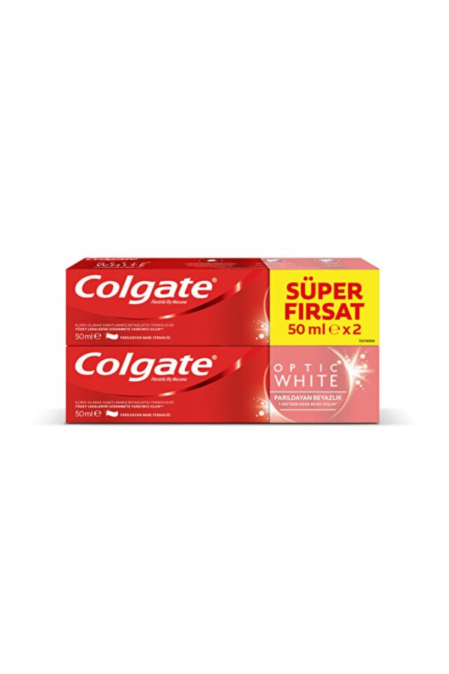COLGATE OPTİC WHİTE DİŞ MACUNU 50 ML - 2'Lİ FIRSAT PAKETİ
