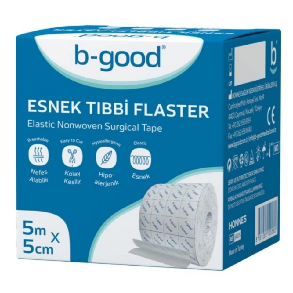 B-GOOD ESNEK TIBBİ FLASTER 5 M X 5 CM