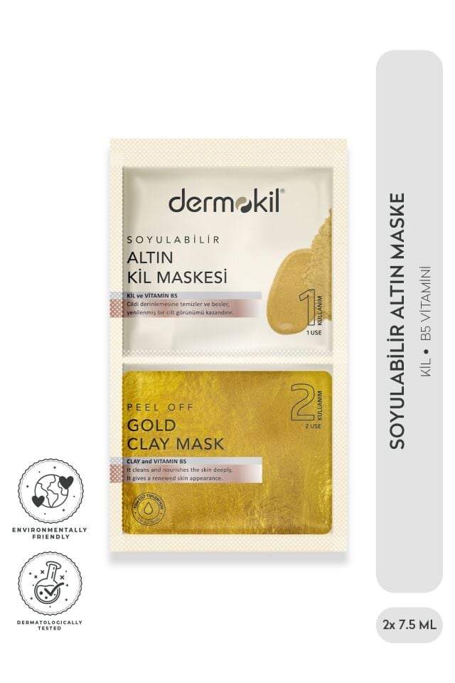 DERMOKİL SOYULABİLİR GOLD MASKE 7,5 ML 2'Lİ