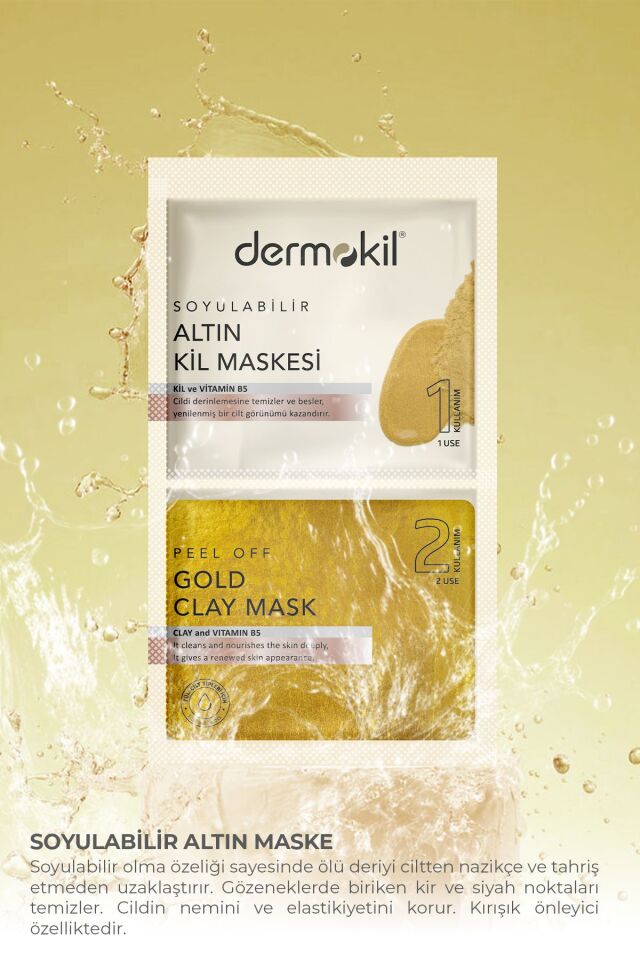 DERMOKİL SOYULABİLİR GOLD MASKE 7,5 ML 2'Lİ