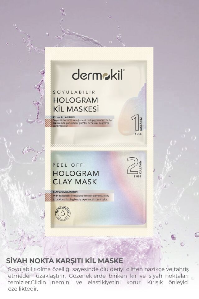 DERMOKİL SOYULABİLİR HOLOGRAM MASKE 2'Lİ 7,5 ML
