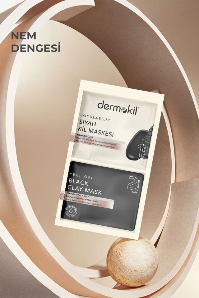 DERMOKİL SOYULABİLİR SİYAH MASKE 2'Lİ 7,5 ML