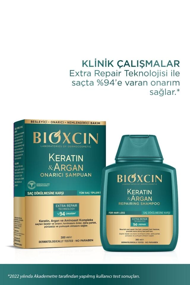 BİOXCİN ARGAN KERATİN ŞAMPUAN 300 + 300 ML - İKİNCİSİ %50 İNDİRİMLİ