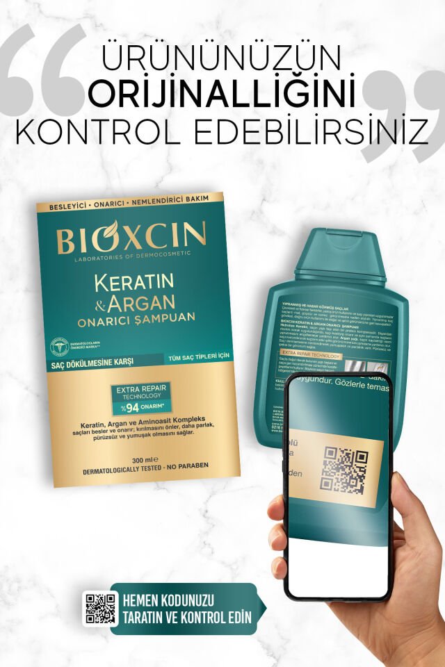 BİOXCİN ARGAN KERATİN ŞAMPUAN 300 + 300 ML - İKİNCİSİ %50 İNDİRİMLİ