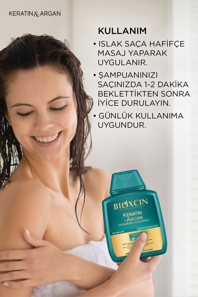 BİOXCİN ARGAN KERATİN ŞAMPUAN 300 + 300 ML - İKİNCİSİ %50 İNDİRİMLİ
