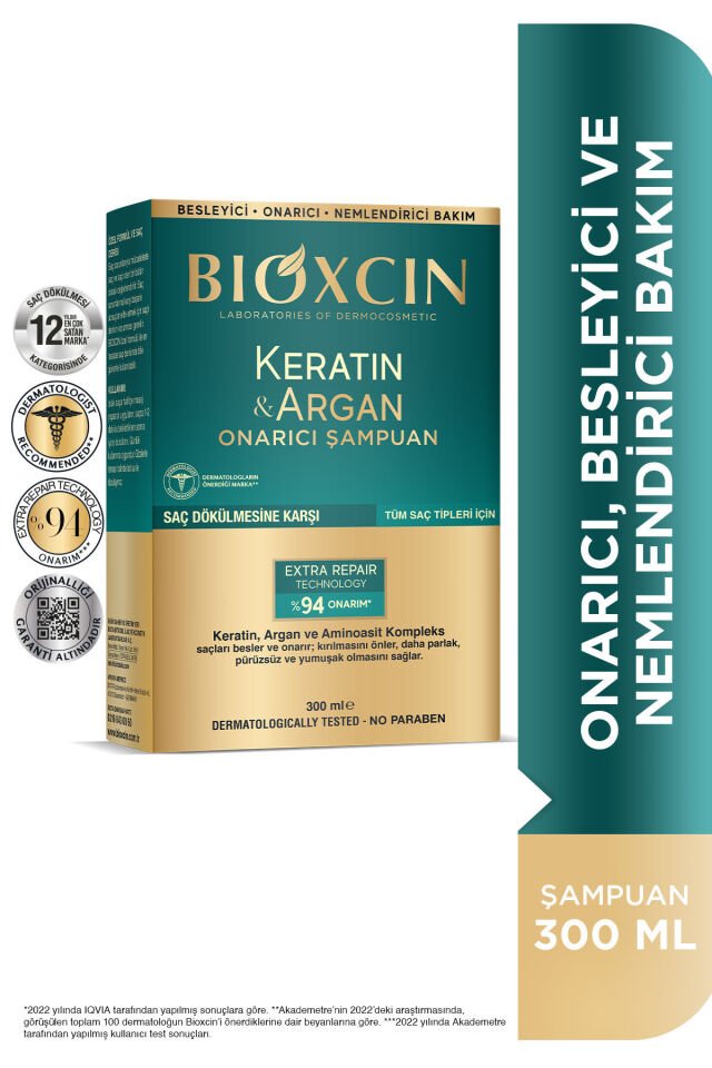 BİOXCİN ARGAN KERATİN ŞAMPUAN 300 + 300 ML - İKİNCİSİ %50 İNDİRİMLİ