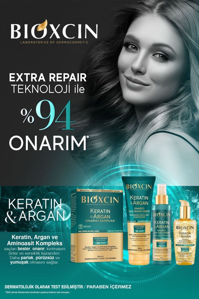 BİOXCİN ARGAN KERATİN ŞAMPUAN 300 + 300 ML - İKİNCİSİ %50 İNDİRİMLİ