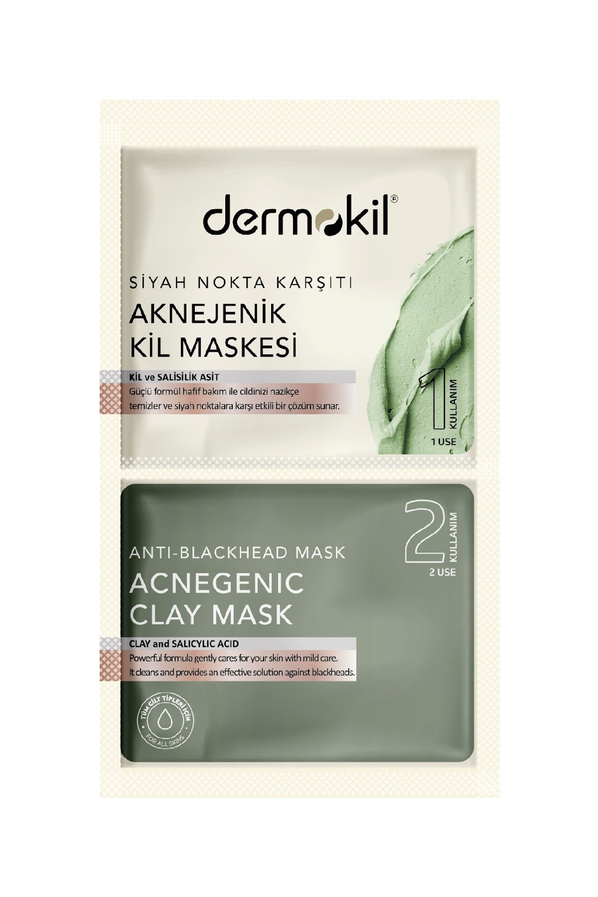 DERMOKİL SİYAH NOKTA KARŞITI KİL MASKE 2* 7.5 ML