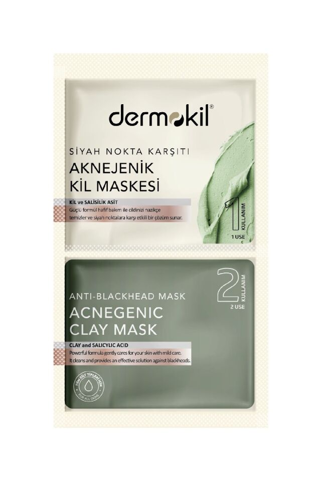 DERMOKİL SİYAH NOKTA KARŞITI KİL MASKE 2* 7.5 ML