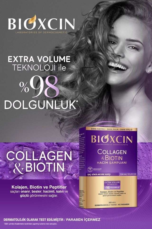 BİOXCİN COLLAGEN & BİOTİN ŞAMPUAN 300 ML - İKİNCİSİ %50 İNDİRİMLİ