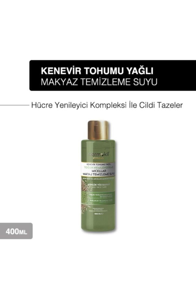 DERMOKİL KENEVİR TOHUMU YAĞI MICELLAR MAKYAJ TEMİZLEME SUYU 400ML