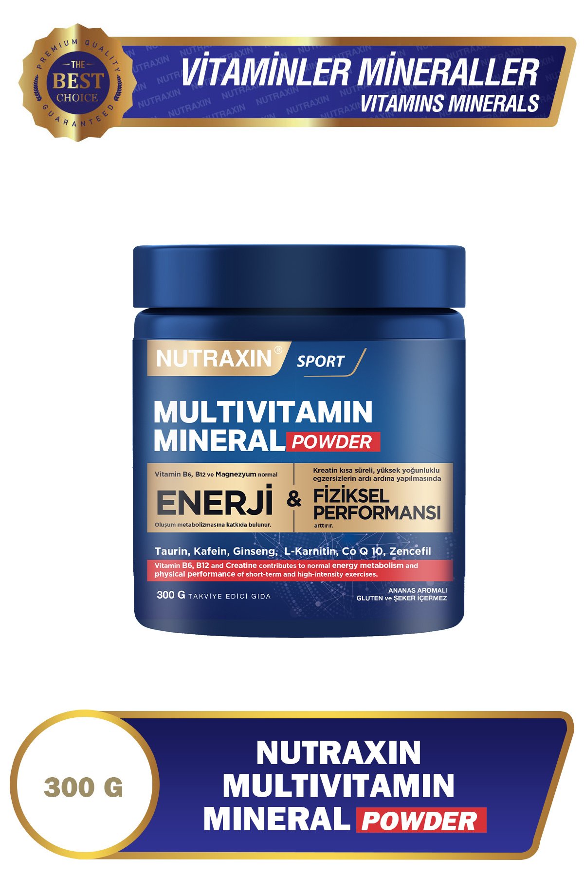 NUTRAXİN MULTİVİTAMİN MİNERAL POWDER 300 GR