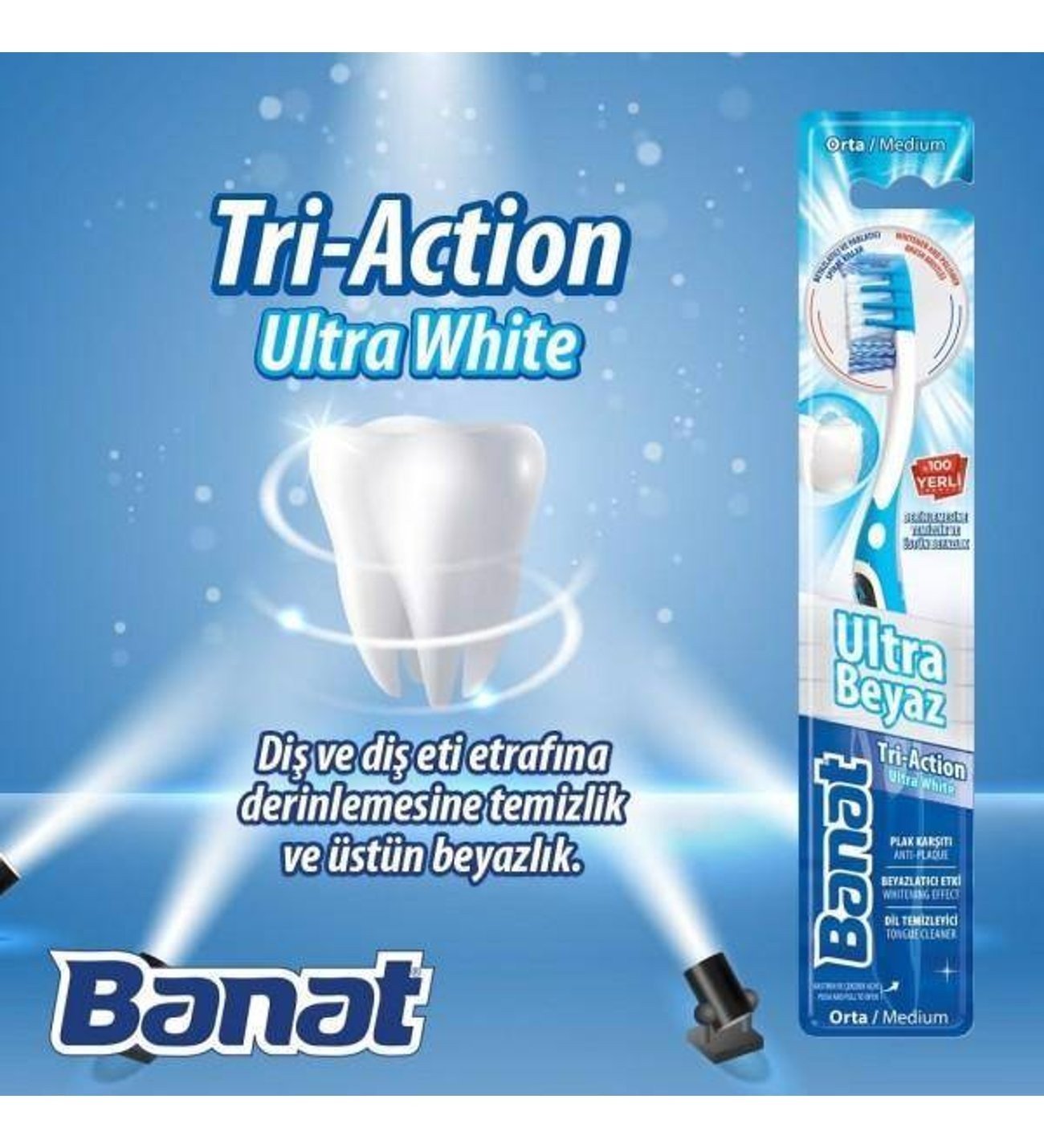 BANAT ULTRA WHITE DİŞ FIRÇASI ORTA