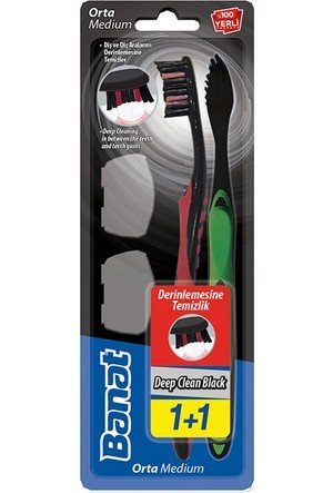 BANAT DEEP CLEAN BLACK DİŞ FIRÇASI 1+1