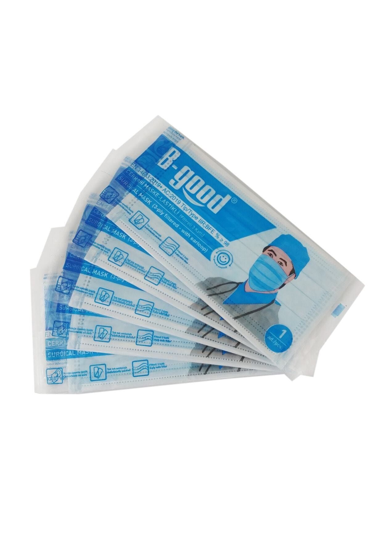 B-GOOD 3 KATLI CERRAHİ MASKE TELLİ 50'Lİ